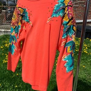 💚💚 GORGEOUS & UNIQUE vintage beaded sweater